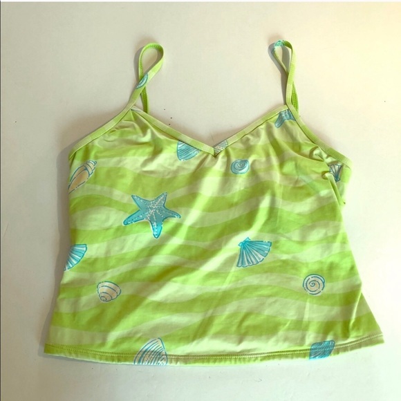 LILLY PULITZER Green Starfish TANKINI SWIMSUIT 10 - Picture 1 of 4